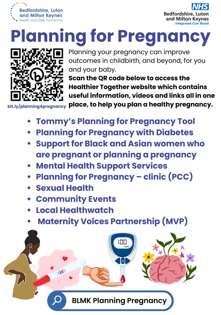 Planning Pregnancy poster, guidance on improving the outcome of childbirth