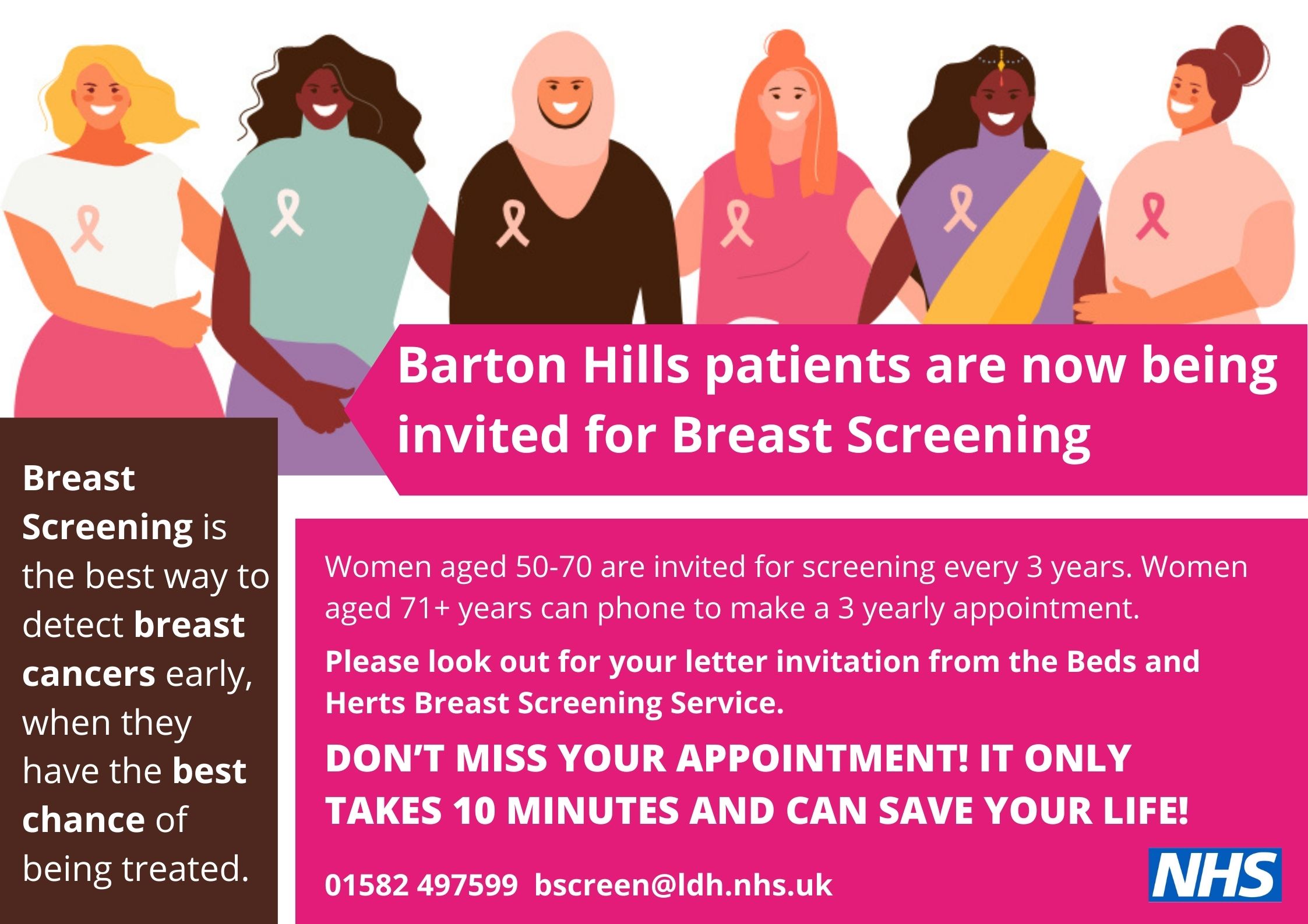 breast screening information poster
